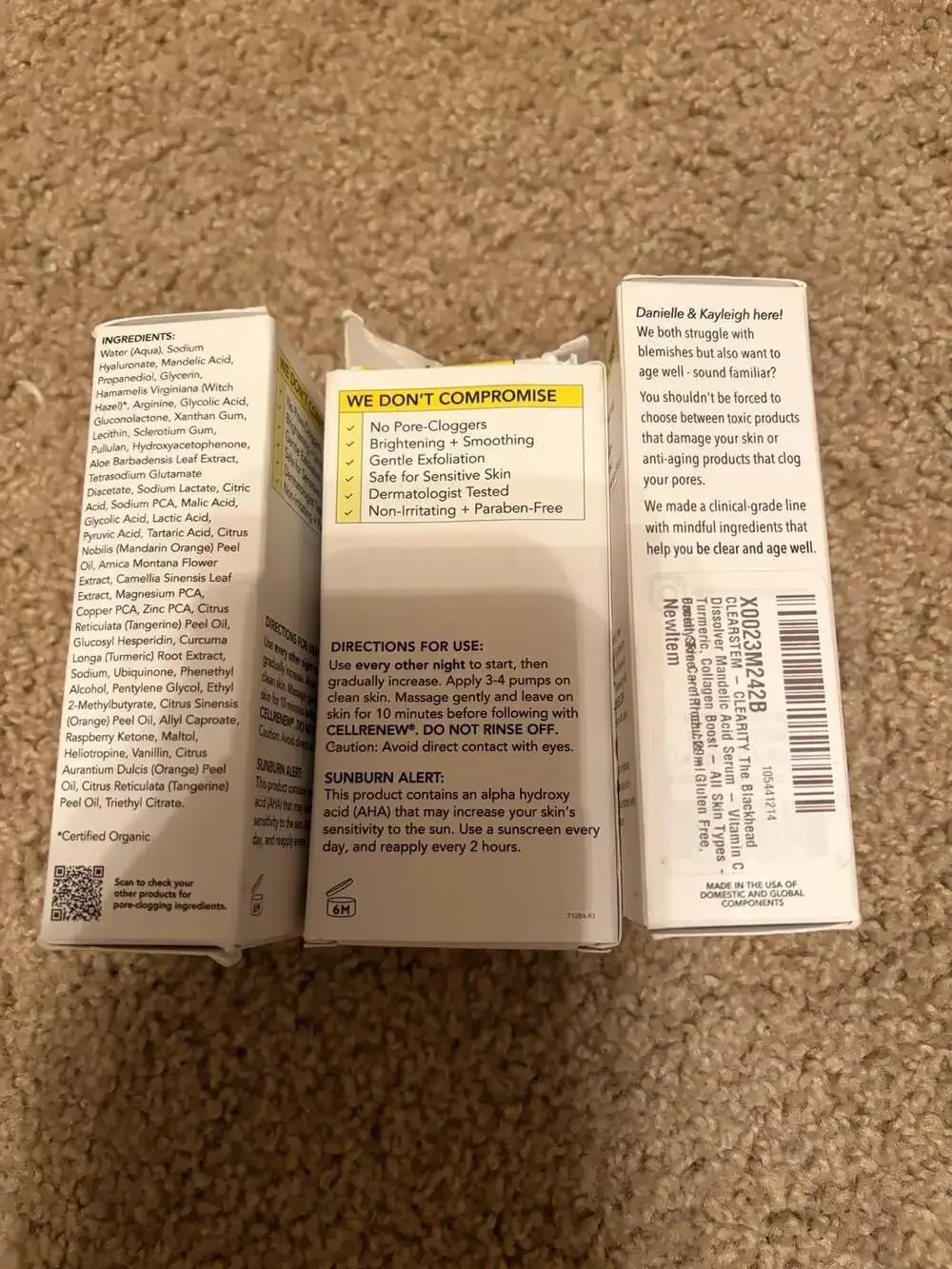 3 boxes- CLEARSTEM CLEARITY Serum Size 1 fl oz / 29ml